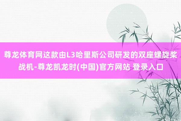 尊龙体育网这款由L3哈里斯公司研发的双座螺旋桨战机-尊龙凯龙时(中国)官方网站 登录入口